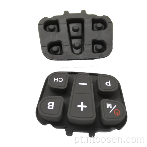 Botão de silicone personalizado do teclado do controle da chave elétrica